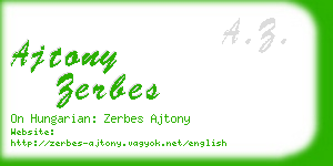 ajtony zerbes business card